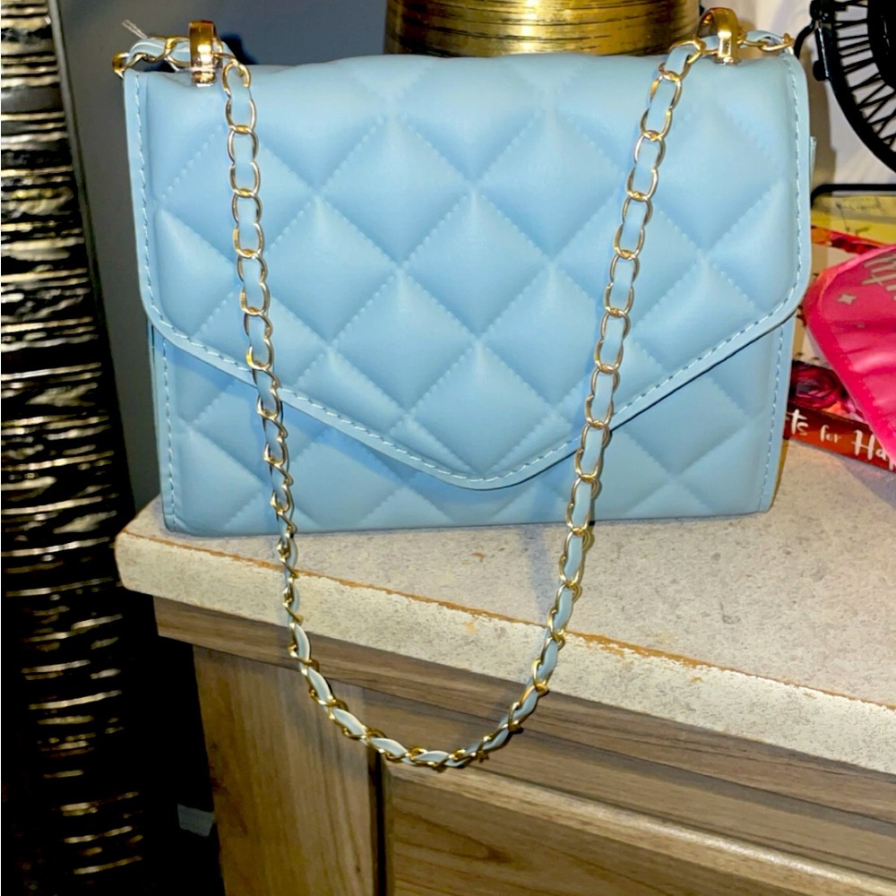 Blue mini purse